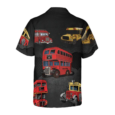 Driver Hawaiian Shirt - I'm Driving At Night Bus Driver Aloha Shirt For Men - Gift For Driver, Husband, Boyfriend, Family, Friends - Image 2