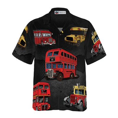 Driver Hawaiian Shirt - I'm Driving At Night Bus Driver Aloha Shirt For Men - Gift For Driver, Husband, Boyfriend, Family, Friends - Image 3