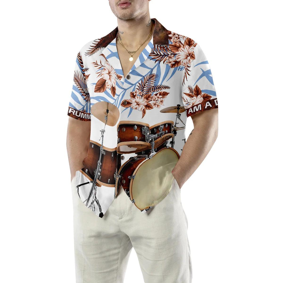 Drummer Aloha Hawaiian Shirt, I Am A Drummer Hawaiian Shirt, Colorful Summer Hawaiian Shirt, Drummer Shirt - Gift For Men Women, Friends, Family - Image 5