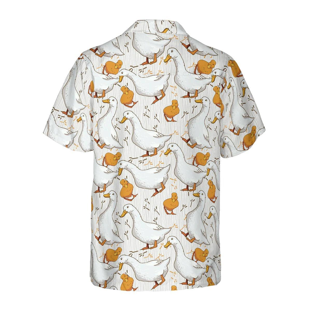 Duck Hawaiian Shirt, Cartoon Duck, Funny Duck Aloha Shirt For Men Women - Perfect Gift For Duck Lovers, Husband, Boyfriend, Friend, Family - Image 2