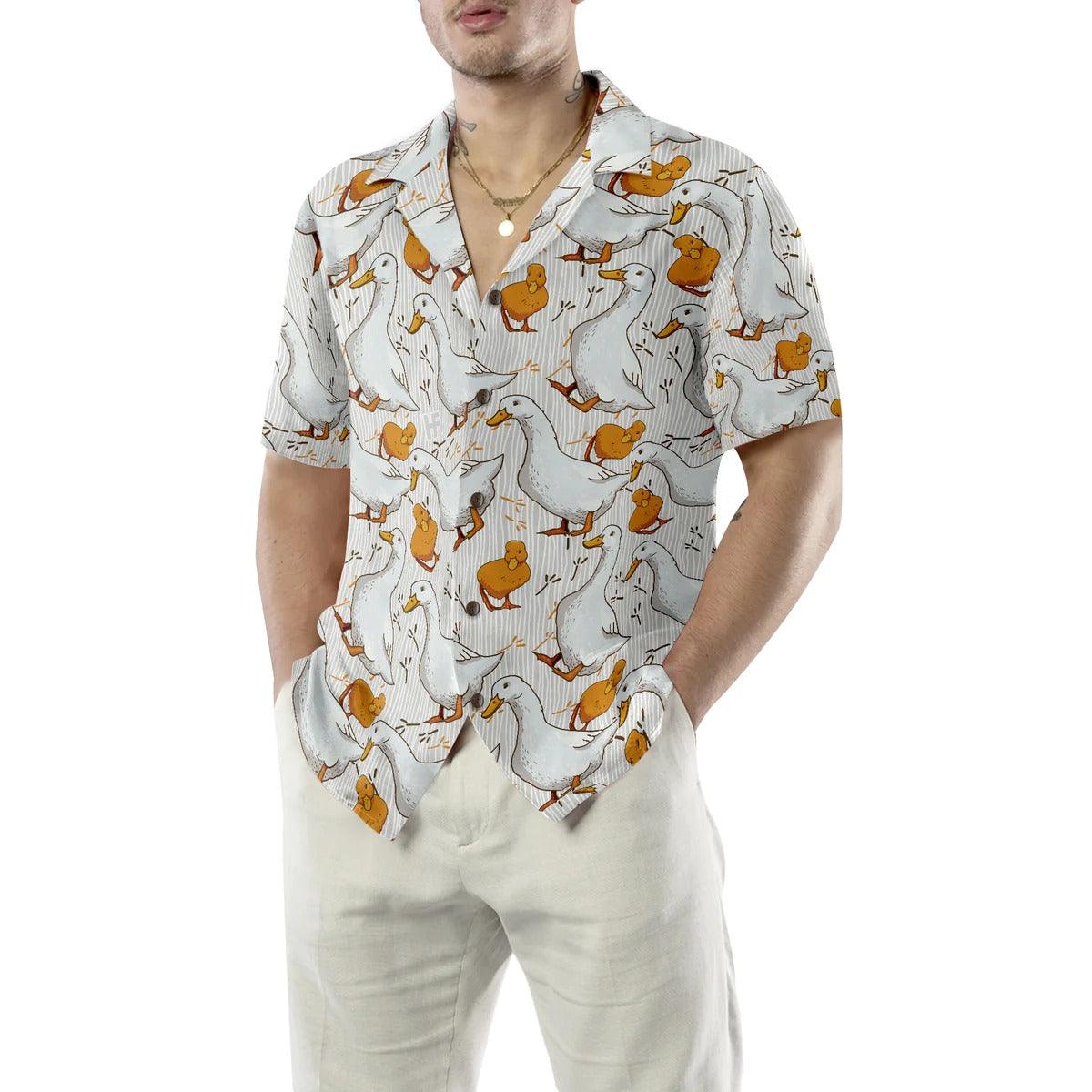 Duck Hawaiian Shirt, Cartoon Duck, Funny Duck Aloha Shirt For Men Women - Perfect Gift For Duck Lovers, Husband, Boyfriend, Friend, Family - Image 5