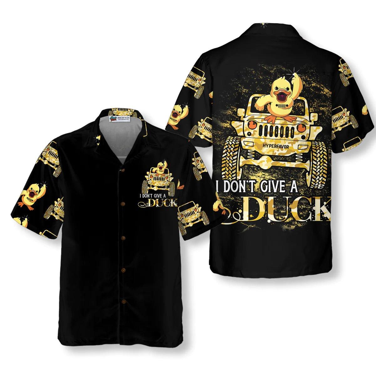 Duck Hawaiian Shirt, I Don't Give A Duck Aloha Shirt For Men Women - Perfect Gift For Duck Lovers, Husband, Boyfriend, Friend, Family