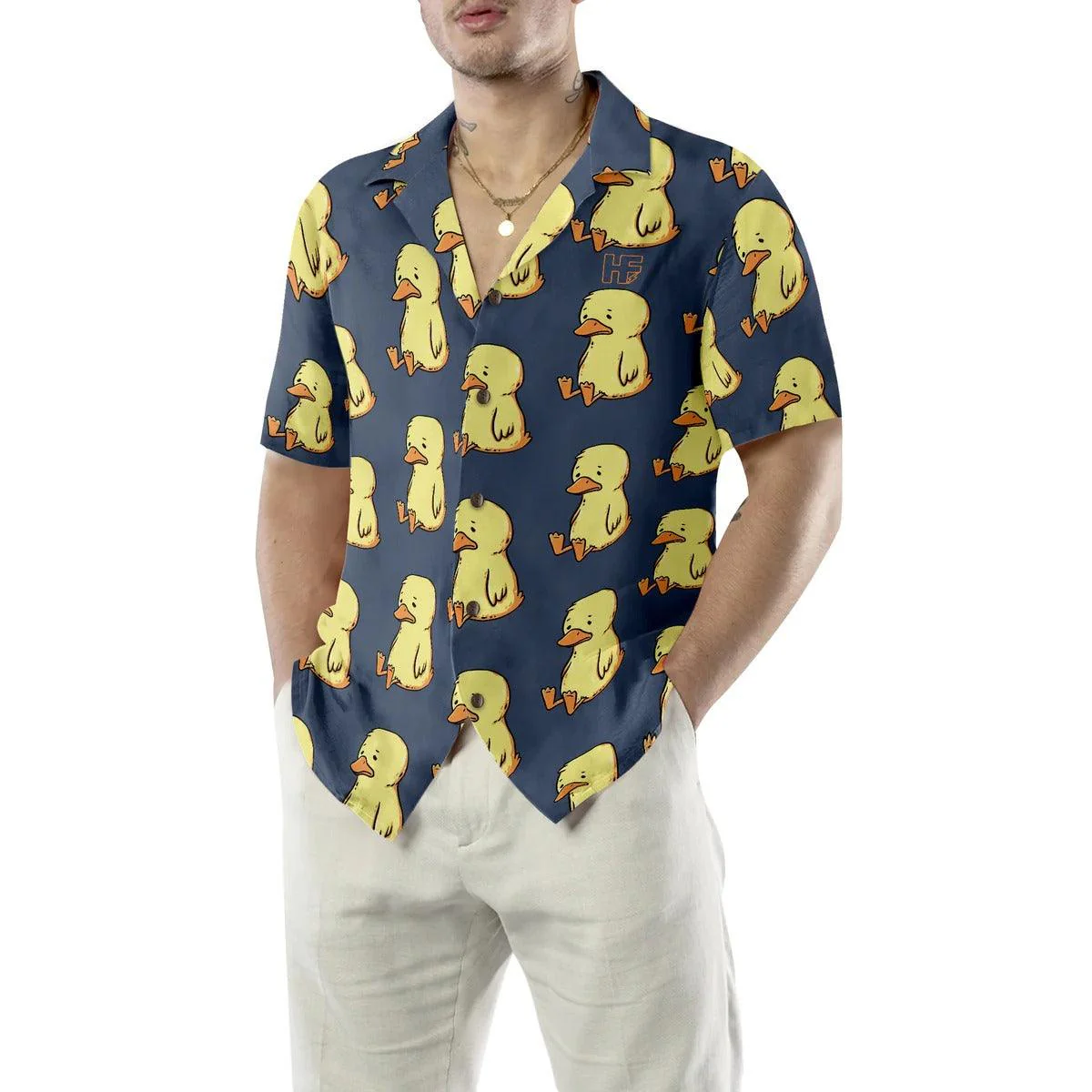 Duck Hawaiian Shirt, I'm A Sad Duck Aloha Shirt For Men Women - Perfect Gift For Duck Lovers, Husband, Boyfriend, Friend, Family - Image 4