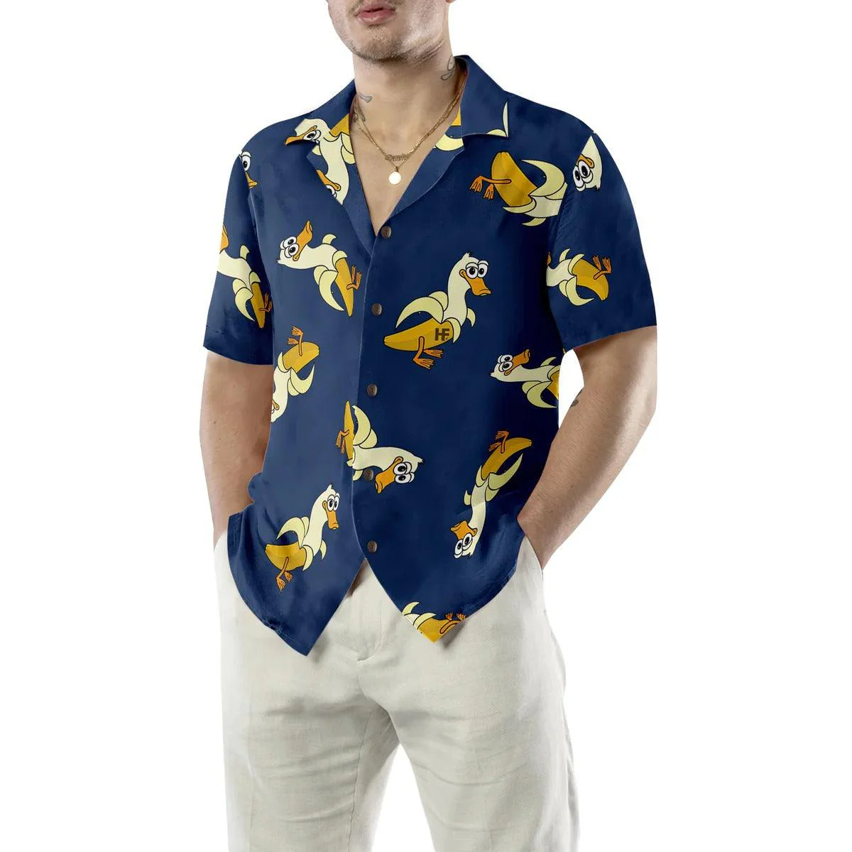 Duck Hawaiian Shirt, It's Just A Banana Duck Aloha Shirt For Men Women - Perfect Gift For Duck Lovers, Husband, Boyfriend, Friend, Family - Image 5