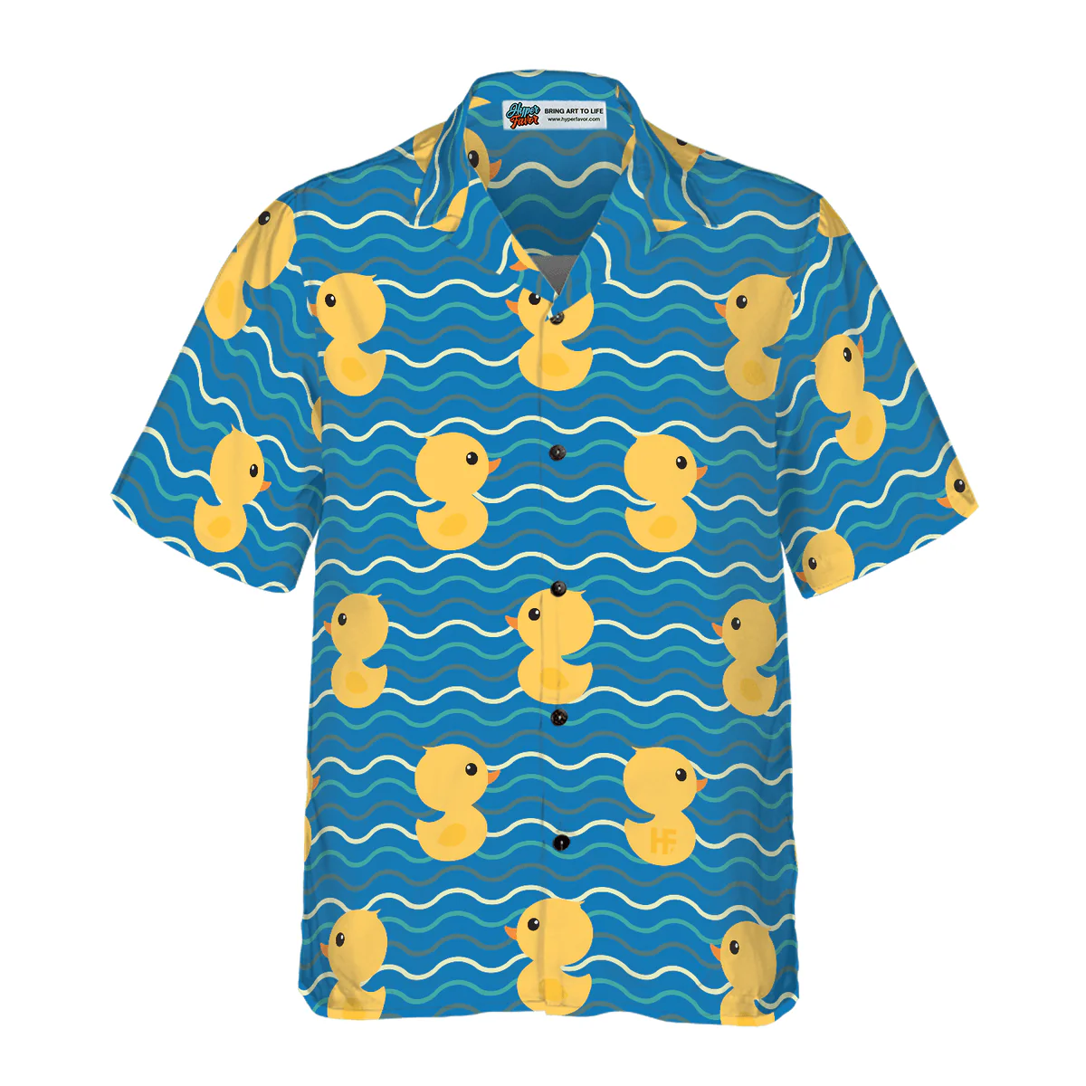 Duck Hawaiian Shirt, Little Duck In Water Aloha Shirt For Men - Perfect Gift For Husband, Boyfriend, Friend, Family - Image 2