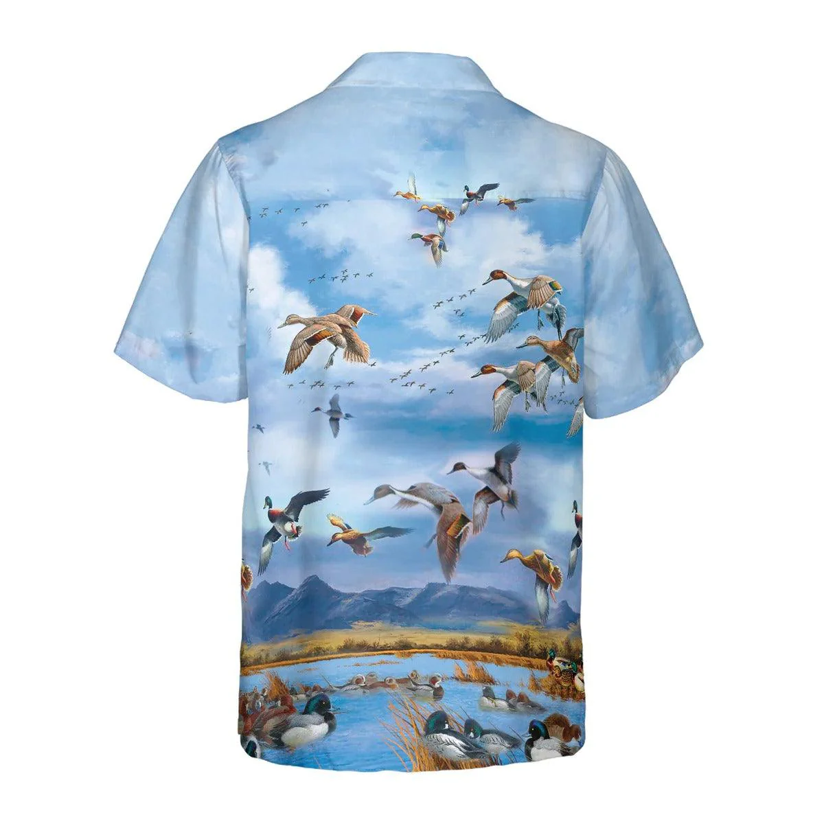 Duck Hawaiian Shirt, Wild Ducks Keep Your Freedom Aloha Shirt For Men Women - Perfect Gift For Duck Lovers, Husband, Boyfriend, Friend, Family, Wife - Image 2
