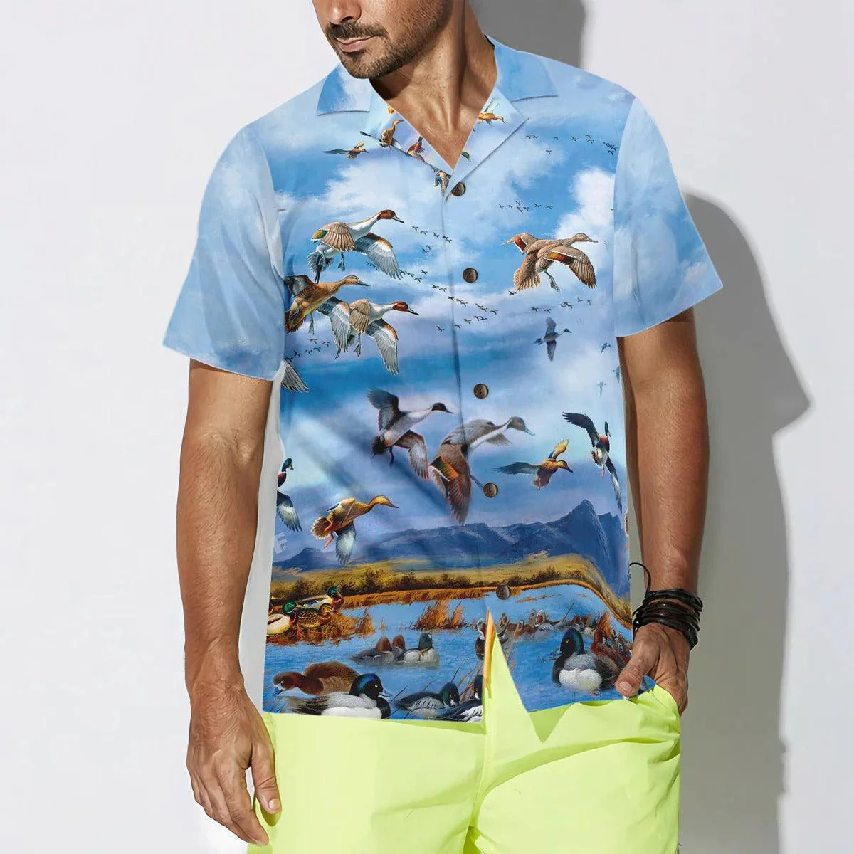 Duck Hawaiian Shirt, Wild Ducks Keep Your Freedom Aloha Shirt For Men Women - Perfect Gift For Duck Lovers, Husband, Boyfriend, Friend, Family, Wife - Image 4