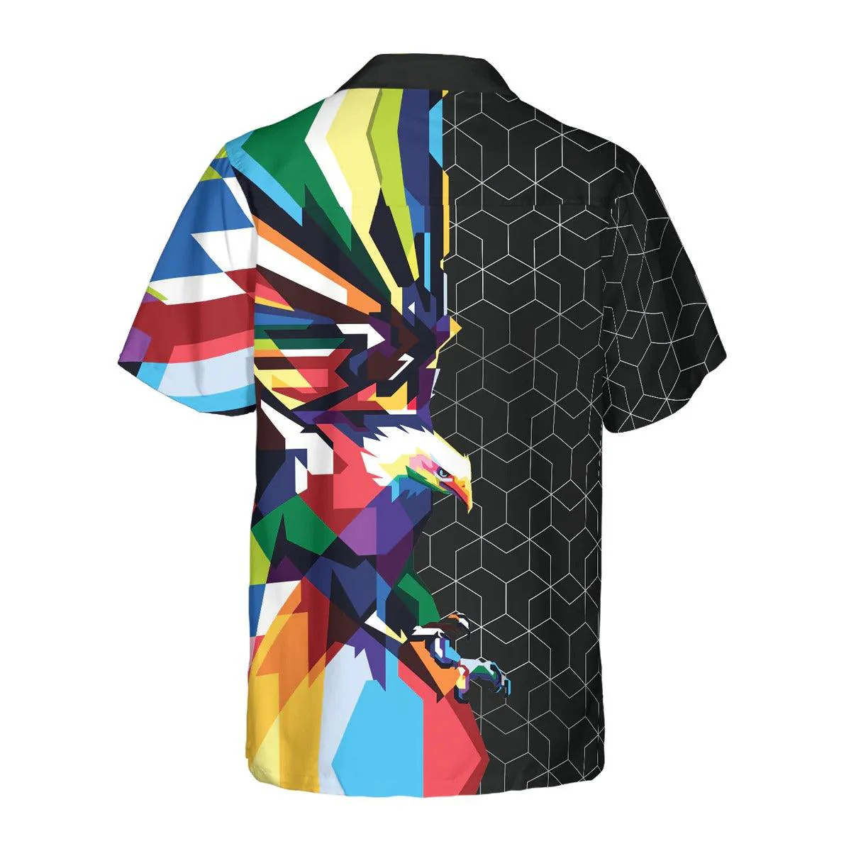 Eagle Hawaiian Shirt, Awesome Colorful American Eagle Design Aloha Shirt For Men - Perfect Gift For Husband, Boyfriend, Friend, Family - Image 2