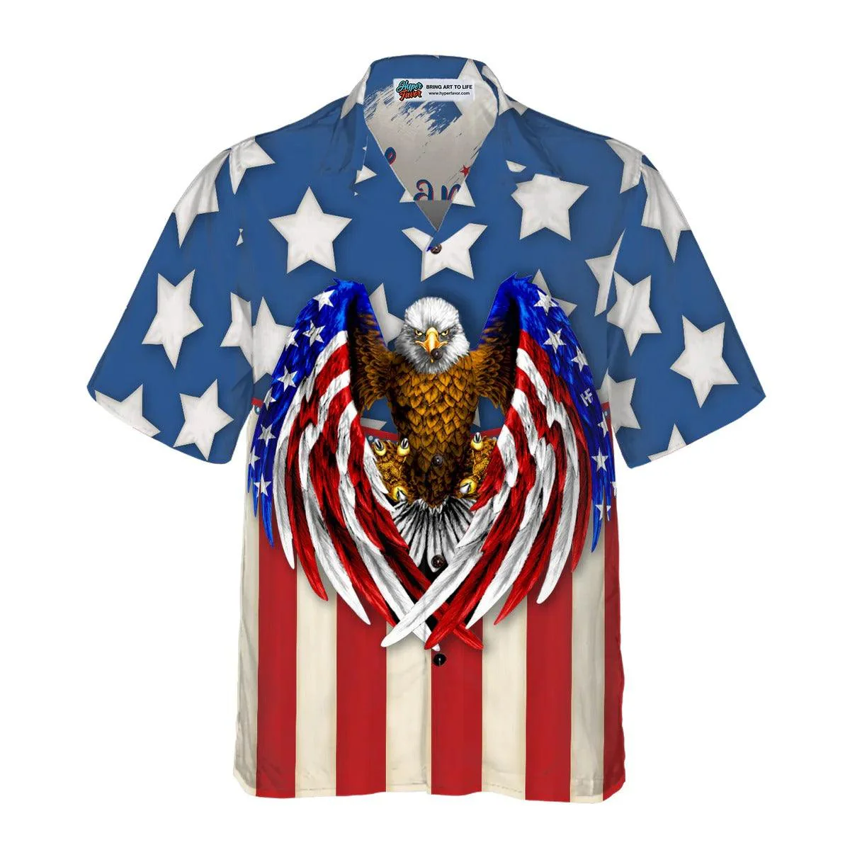 Eagle US Flag Hawaiian Shirt, Land Of The Free Because Of The Brave Hawaiian Shirt - Perfect Gift For Lover, Friend, Family - Image 5