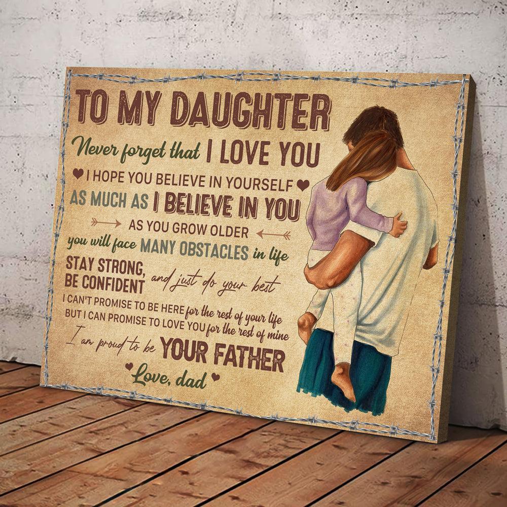 Family Landscape Canvas - To My Daughter Never Lose Landscape Canvas - Gift For Daughter , Family