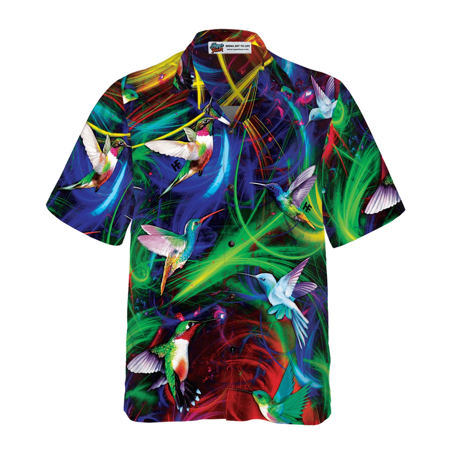 Fantasy Hummingbird Hawaiian Shirt, Colorful Summer Aloha Shirts For Men Women, Perfect Gift For Husband, Wife, Boyfriend, Friend - Image 3