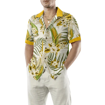 Farmer Hawaiian Shirt, Farm Corn, Tropical Floral Aloha Shirt For Men - Perfect Gift For Farmer, Husband, Boyfriend, Friend, Family - Image 5