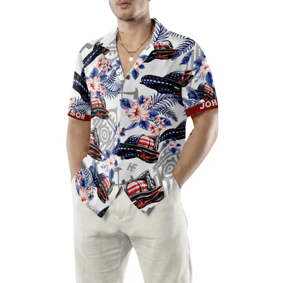 Firefighter Custom Name Hawaiian Shirt, Personalized Name Texas Bluebonnet Firefighter Aloha Shirt - Perfect Gift For Firefighter, Friend, Family - Image 5