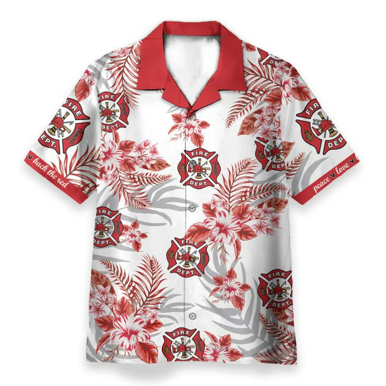 FIREFIGHTER FIRE Rescue Hawaiian Shirt - Perfect Gift For Friends, Family - Image 2