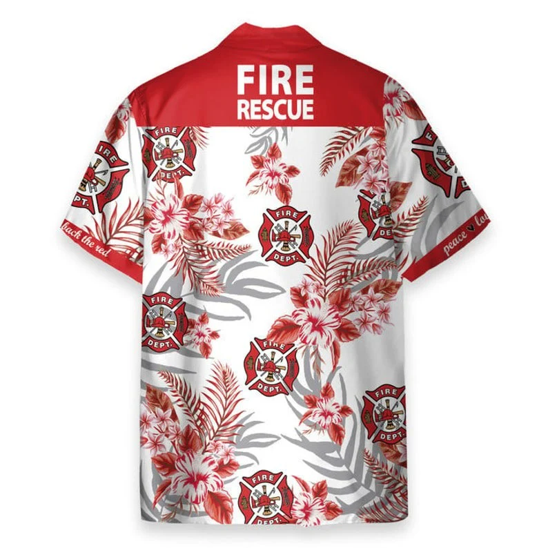 FIREFIGHTER FIRE Rescue Hawaiian Shirt - Perfect Gift For Friends, Family - Image 3