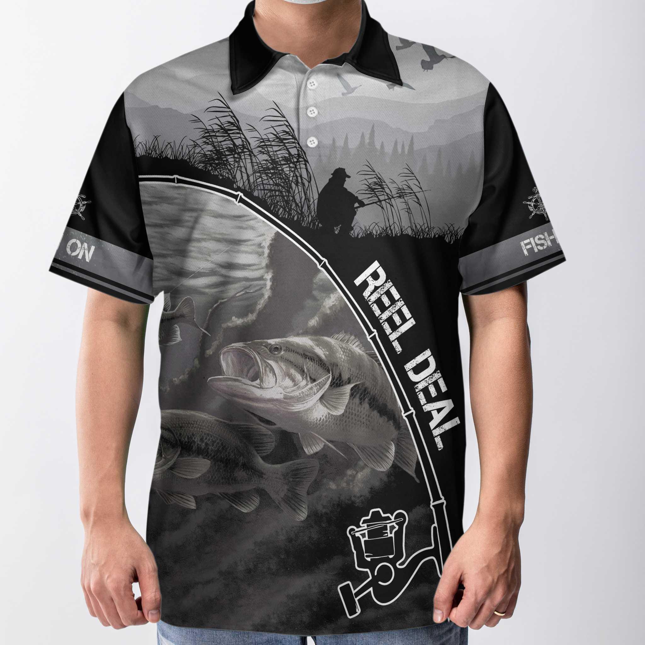 Fishing Anchor Men Polo Shirt, Go Fishing And Ignore All Of My Adult Problems Polo Shirt, Reel Deal Shirt For Men - Gift For Fisher, Fishing Lovers