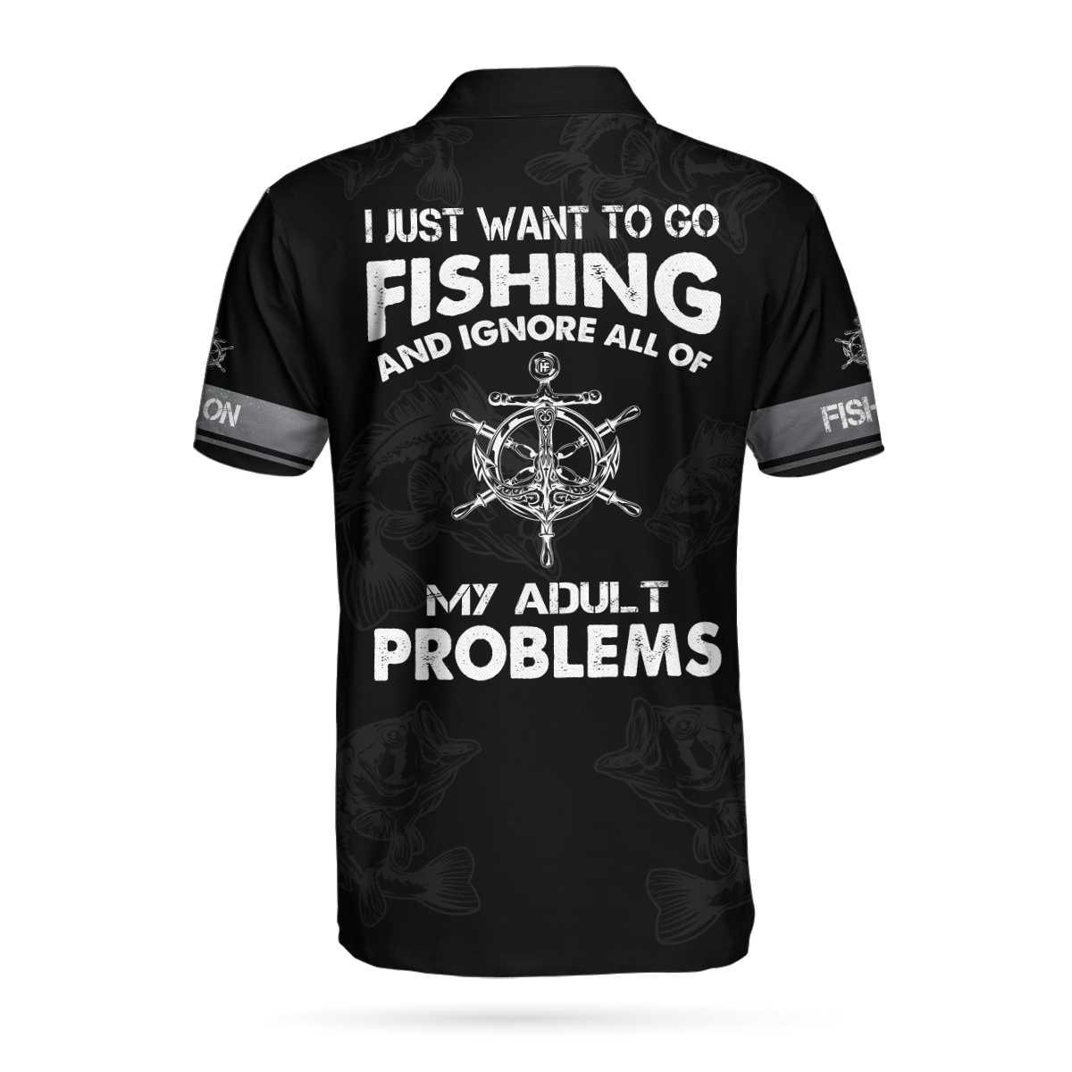 Fishing Anchor Men Polo Shirt, Go Fishing And Ignore All Of My Adult Problems Polo Shirt, Reel Deal Shirt For Men - Gift For Fisher, Fishing Lovers - Image 2