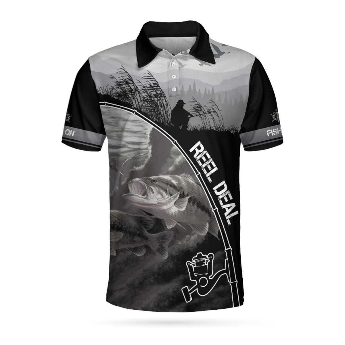 Fishing Anchor Men Polo Shirt, Go Fishing And Ignore All Of My Adult Problems Polo Shirt, Reel Deal Shirt For Men - Gift For Fisher, Fishing Lovers - Image 3
