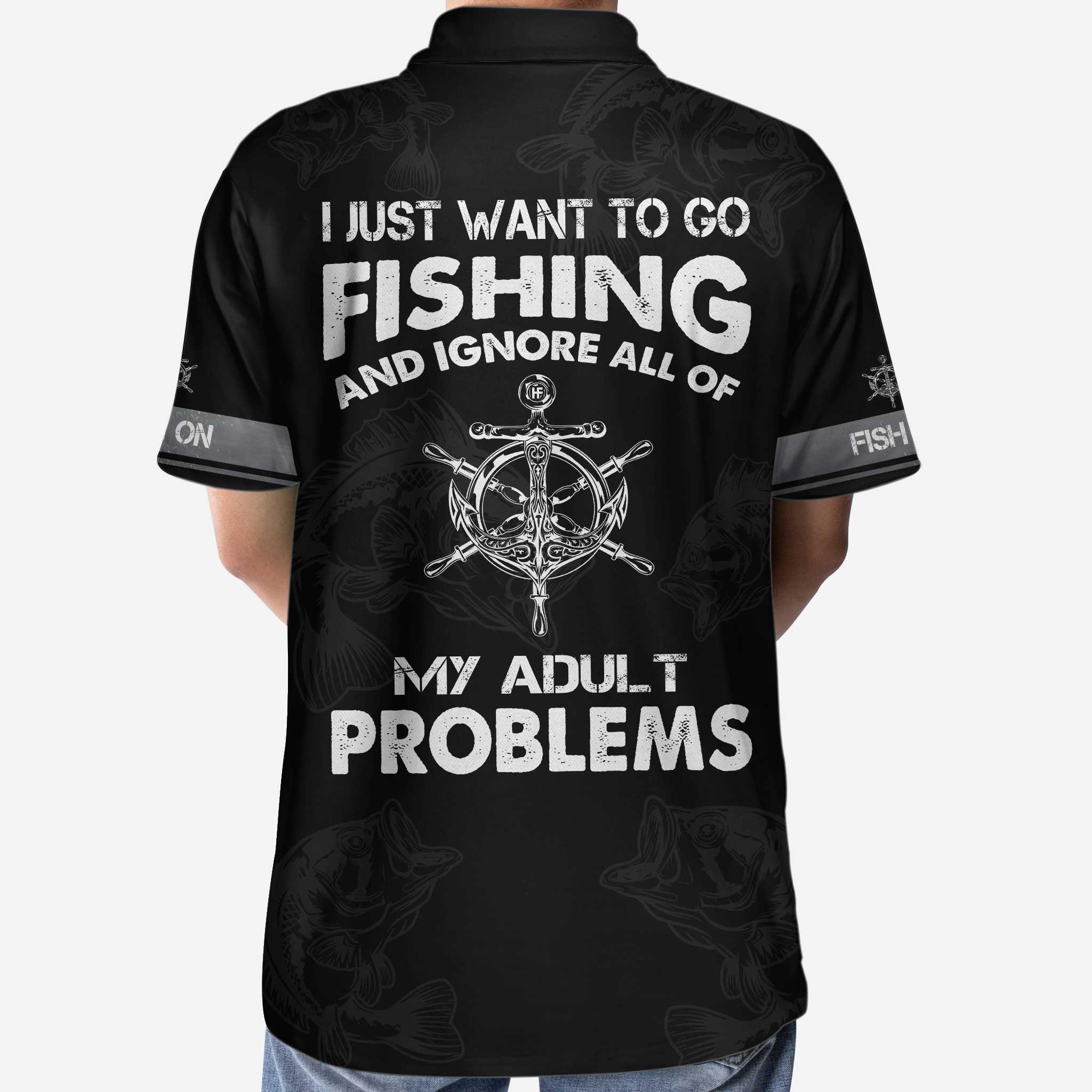 Fishing Anchor Men Polo Shirt, Go Fishing And Ignore All Of My Adult Problems Polo Shirt, Reel Deal Shirt For Men - Gift For Fisher, Fishing Lovers - Image 4