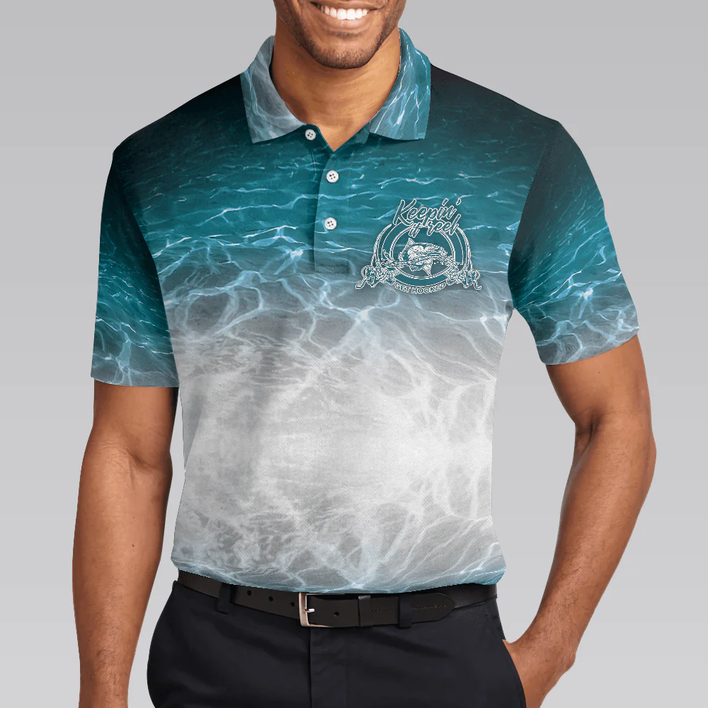 Fishing Men Polo Shirt, Blue Ocean, Fishing Checklist Rod Beer Bait Fish Story Shirt For Men - Best Gift For Fishing Lovers, Fisherman - Image 5