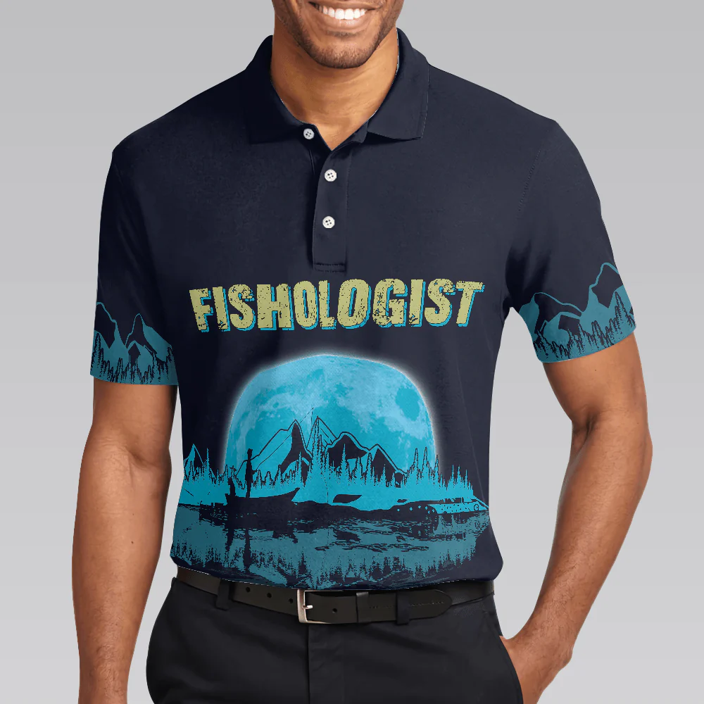Fishologist Go Fishing Men Polo Shirt, I Just Want To Go Fishing Shirt, Best Fishing Shirt For Men, Gift For Fishing Lovers - Image 2