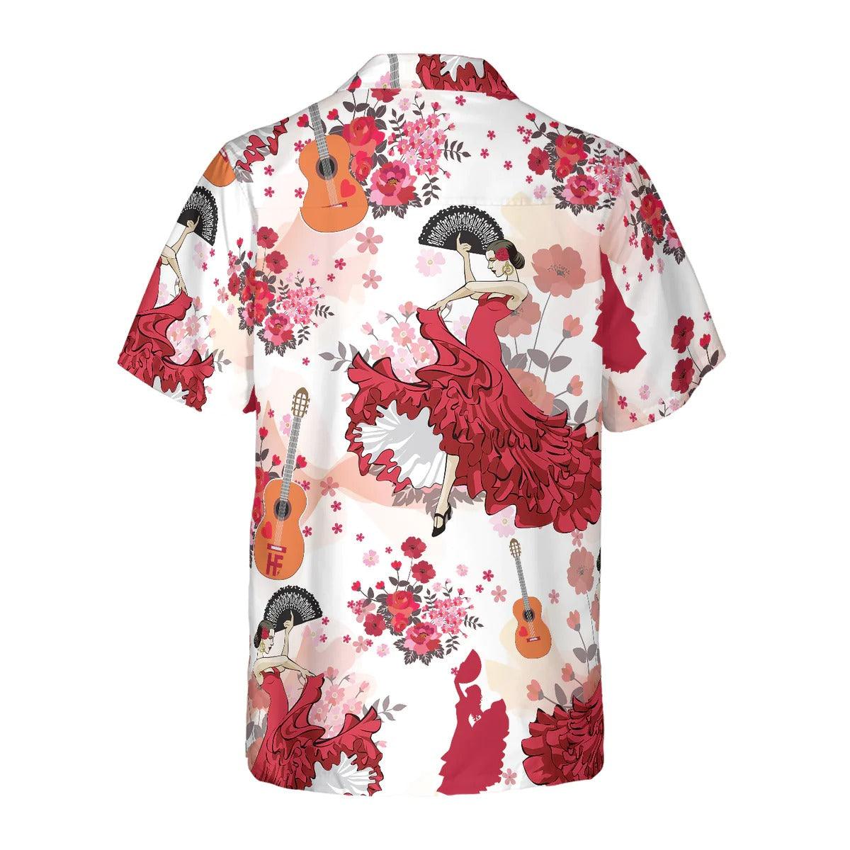 Flamenco Aloha Hawaiian Shirt, Flamenco Dancing Aloha Shirt, Flamenco Hawaiian Shirt For Summer - Perfect Gift For Men, Women, Flamenco Lover, Friend - Image 3