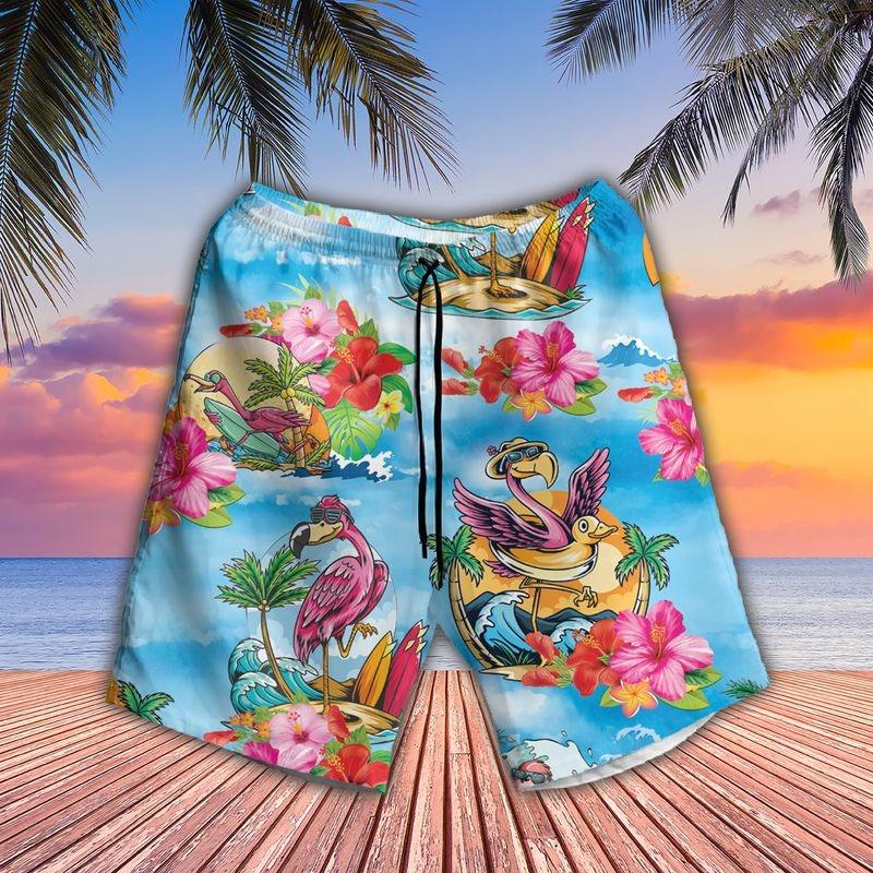 Flamingo Aloha Hawaiian Shirt - Pink Flamingo Hibiscus Flower Hawaiian Shirt, Cartoon Flamingo Hawaiian Shirt For Men & Women, Flamingo Lover - Image 2