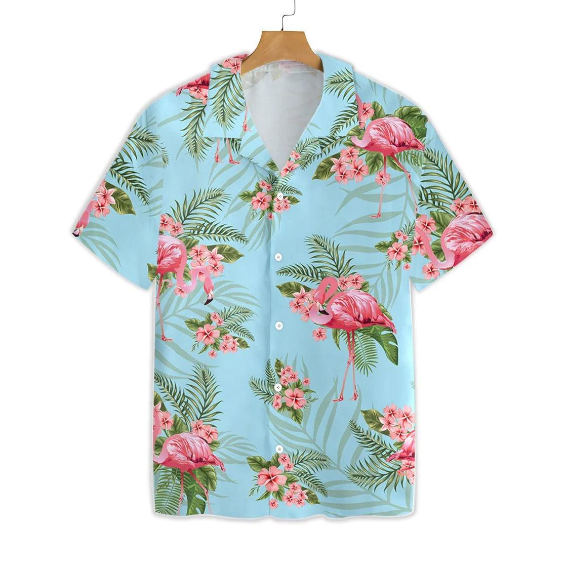 Flamingo Aloha Hawaiian Shirt, Tropical Workout Flamingo Hawaiian Shirt, Tropical Hawaiian Shirt - Perfect Gift For Men Women, Friends, Family - Image 3