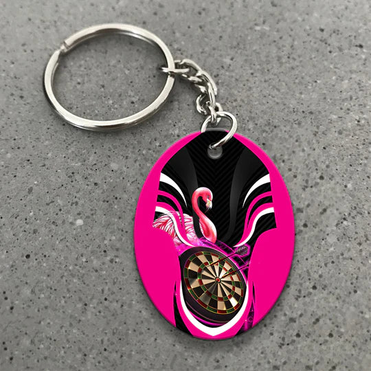 Flamingo Darts Player Acrylic Keychain For Darts Players - Christmas Gift For Darts Lovers, Darts Team, Family, Friends - Image 7