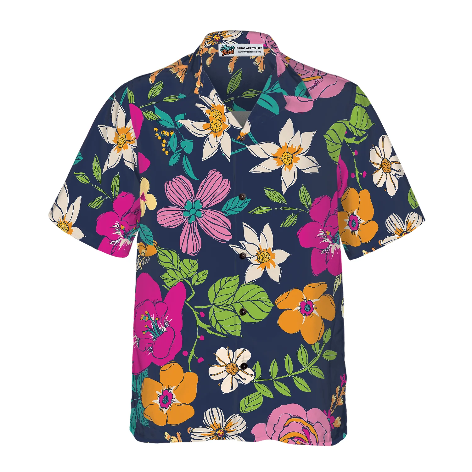 Floral Flower Hawaiian Shirt, Colorful Summer Aloha Shirt For Men Women, Perfect Gift For Friend, Team, Family - Image 3