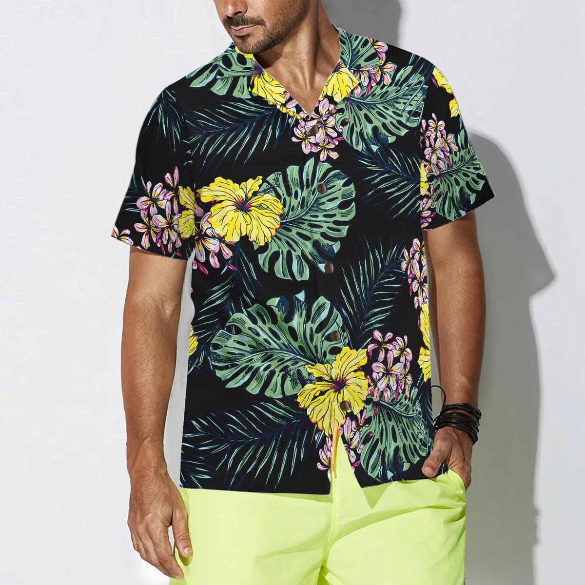 Floral Flower Pattern Hawaiian Shirt, Beach Hawaiian Shirt, Tropical Aloha Shirt For Men Women, Perfect Gift For Husband, Wife, Friend, Family - Image 4