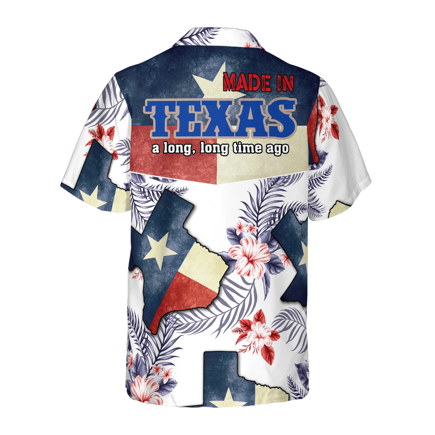 Floral Texas Hawaiian Shirt, Made In A Long Time Ago Texas State, Proud Texas Flag, Summer Aloha Shirt Perfect Gift For Men Women - Image 2