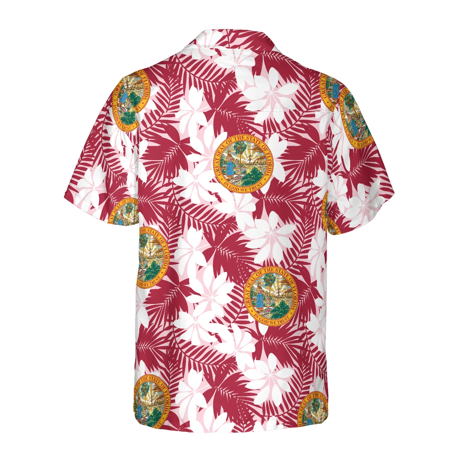 Florida Flag Seamless Pattern USA Hawaiian Shirt, Colorful Summer Aloha Shirts For Men Women, Perfect Gift For Husband, Wife, Boyfriend, Girlfriend - Image 2