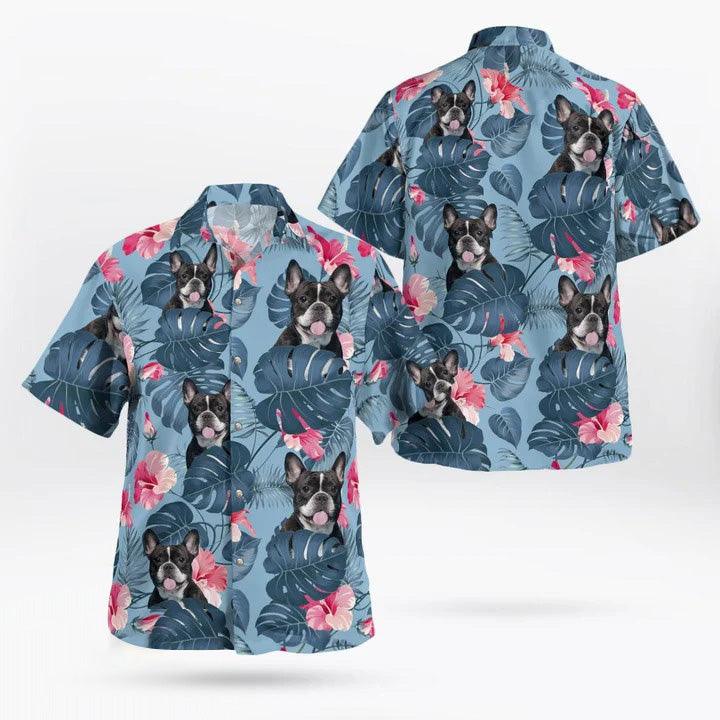French Bulldog Aloha Hawaiian Shirt, French Bulldog Tropical Floral Pattern Aloha Shirt For Summer - Perfect Gift For Men, Women, Dog Lover, Friend