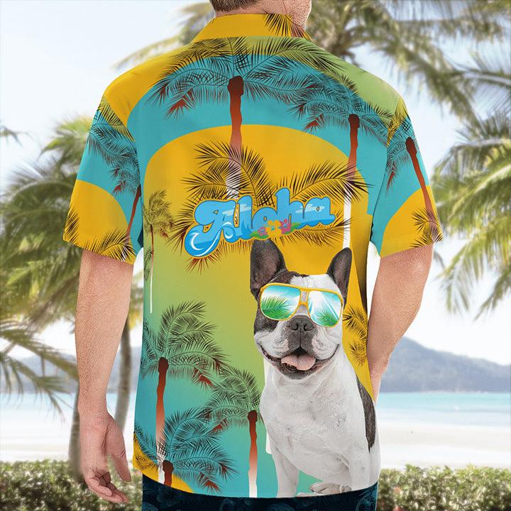 French Bulldog Aloha Hawaiian Shirt - Summer Beach Tropical Leaves Hawaiian Shirt For Summer - Perfect Gift For Dog Lovers Friend, Family - Image 3