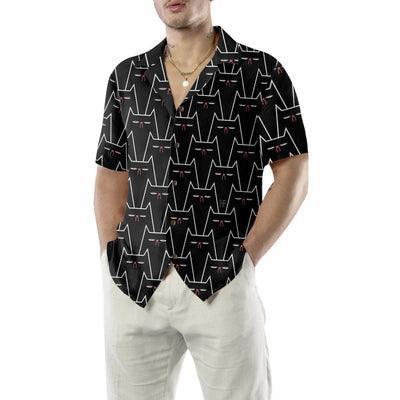 Funny Black Cat Pattern Hawaiian Shirt, Funny Black Cat Aloha Shirt For Men - Perfect Gift For Men, Cat Lovers, Husband, Boyfriend, Friend, Family - Image 4