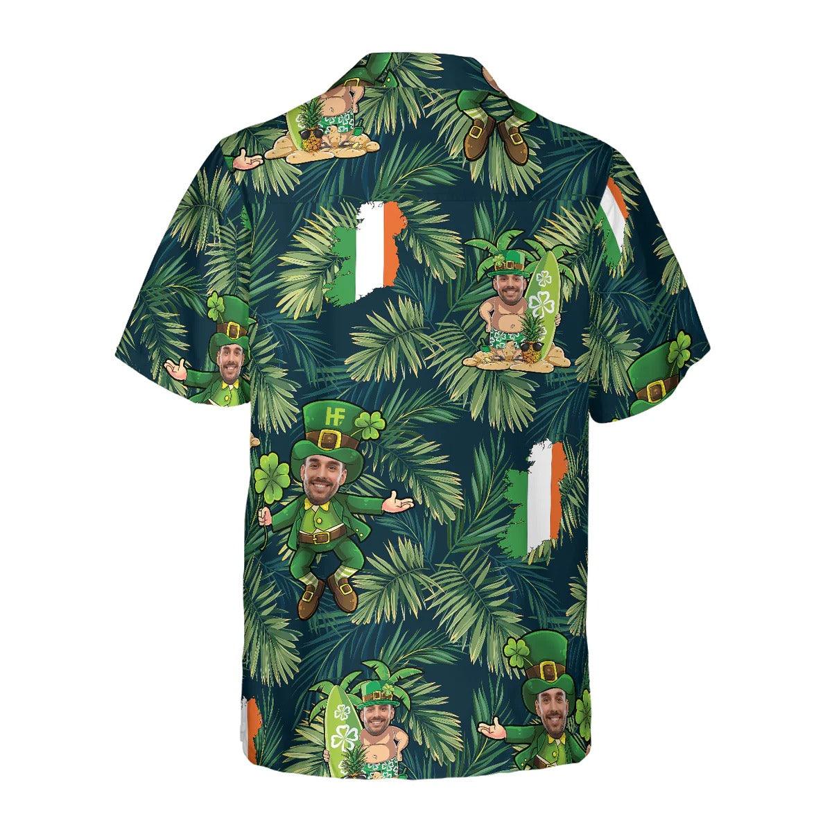 Funny Custom Face Leprechaun Irish Proud Hawaiian Shirt, Custom Photo Hawaiian Shirt - Personalized Summer Gifts For Men, Women - Image 2