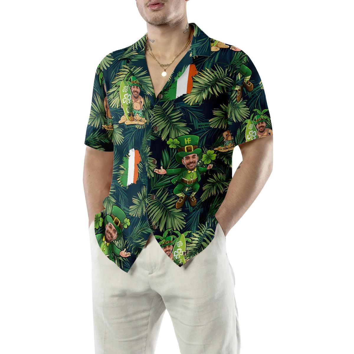 Funny Custom Face Leprechaun Irish Proud Hawaiian Shirt, Custom Photo Hawaiian Shirt - Personalized Summer Gifts For Men, Women - Image 5