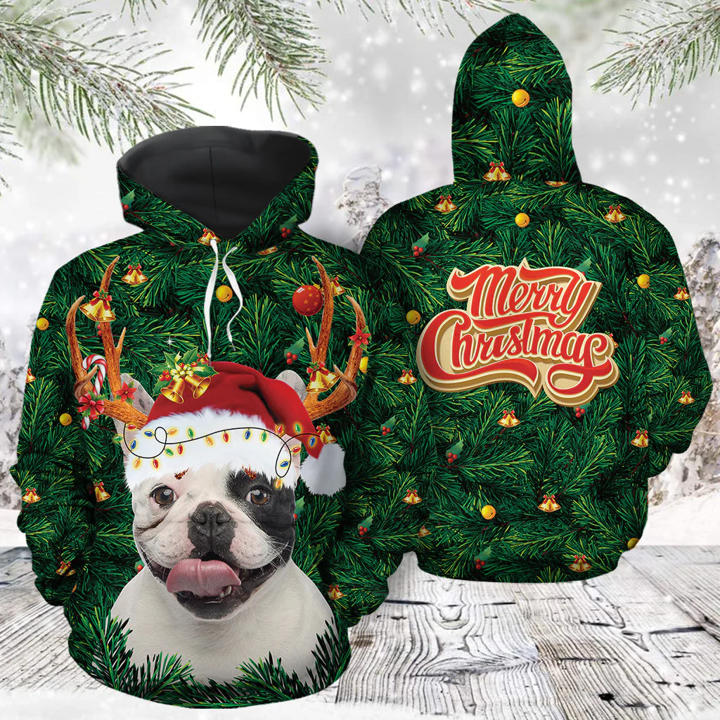 Funny French Bulldog Pullover Premium Hoodie, Perfect Outfit For Men And Women On Christmas New Year Autumn Winter - Image 2
