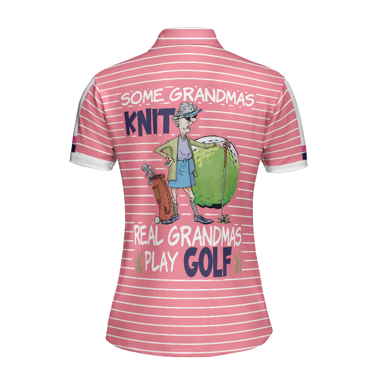 Funny Golf Women Polo Shirt, Some Grandmas Play Golf, Old Lady Play Golf Women Polo Shirts - Perfect Gift For Ladies, Golfers, Golf Lovers - Image 3