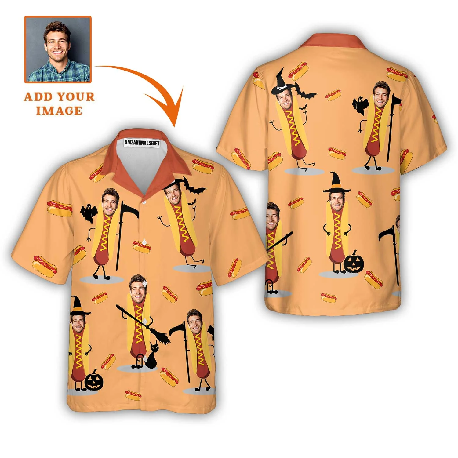Funny Halloween Hot Dog Costume Shirt Hawaiian Shirt - Perfect Gift For Lover, Friend, Family - Image 2