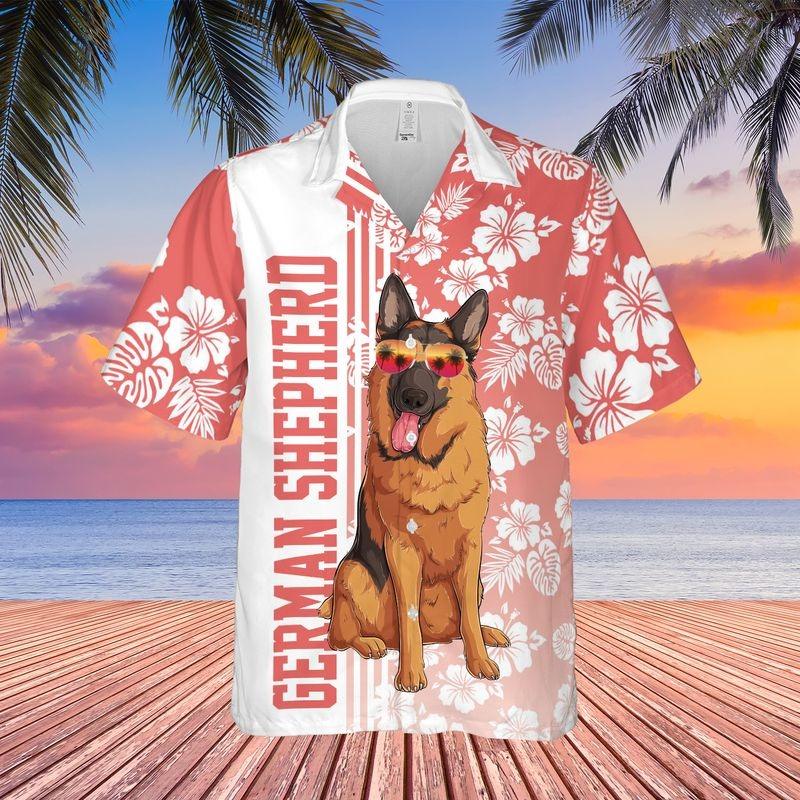 German Shepherd Aloha Hawaiian Shirt,Tropical Leaves Hawaiian Shirt,German Shepherd Holiday Beach Hawaiian Shirt For Men & Women,German Shepherd Lover - Image 3