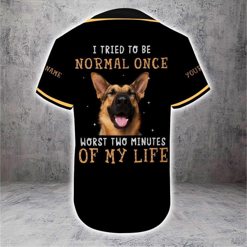 German Shepherd Custom Name Baseball Jersey, Personalized German Shepherd Baseball Tee Jersey Shirt Men Women, Gift For Dog Lovers, Dad Mom Dog - Image 2