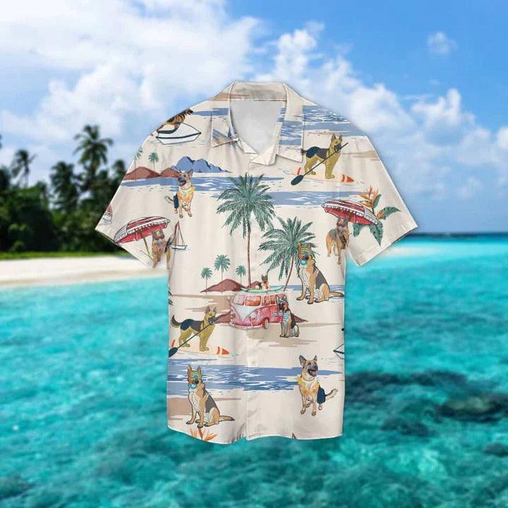 German Shepherd Hawaiian Shirt - Dog Summer Beach Hawaiian Shirt - Perfect Gift For Friend, Family - Image 2