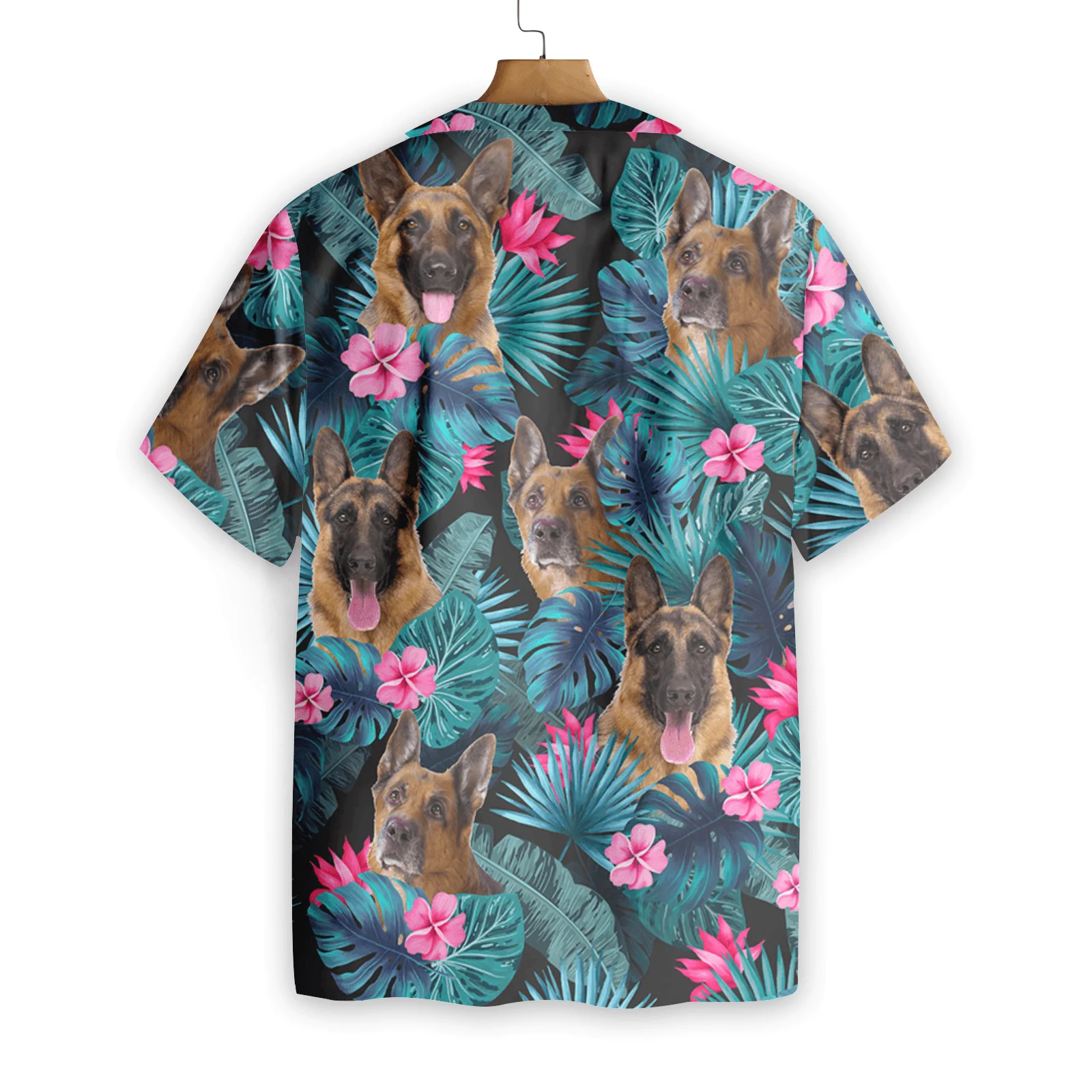 German Shepherd Hawaiian Shirt, Tropical Colorful Summer Aloha Shirt For Men Women, Perfect Gift For Friend, Family, Dog Lovers, Dog Mom Dad - Image 2
