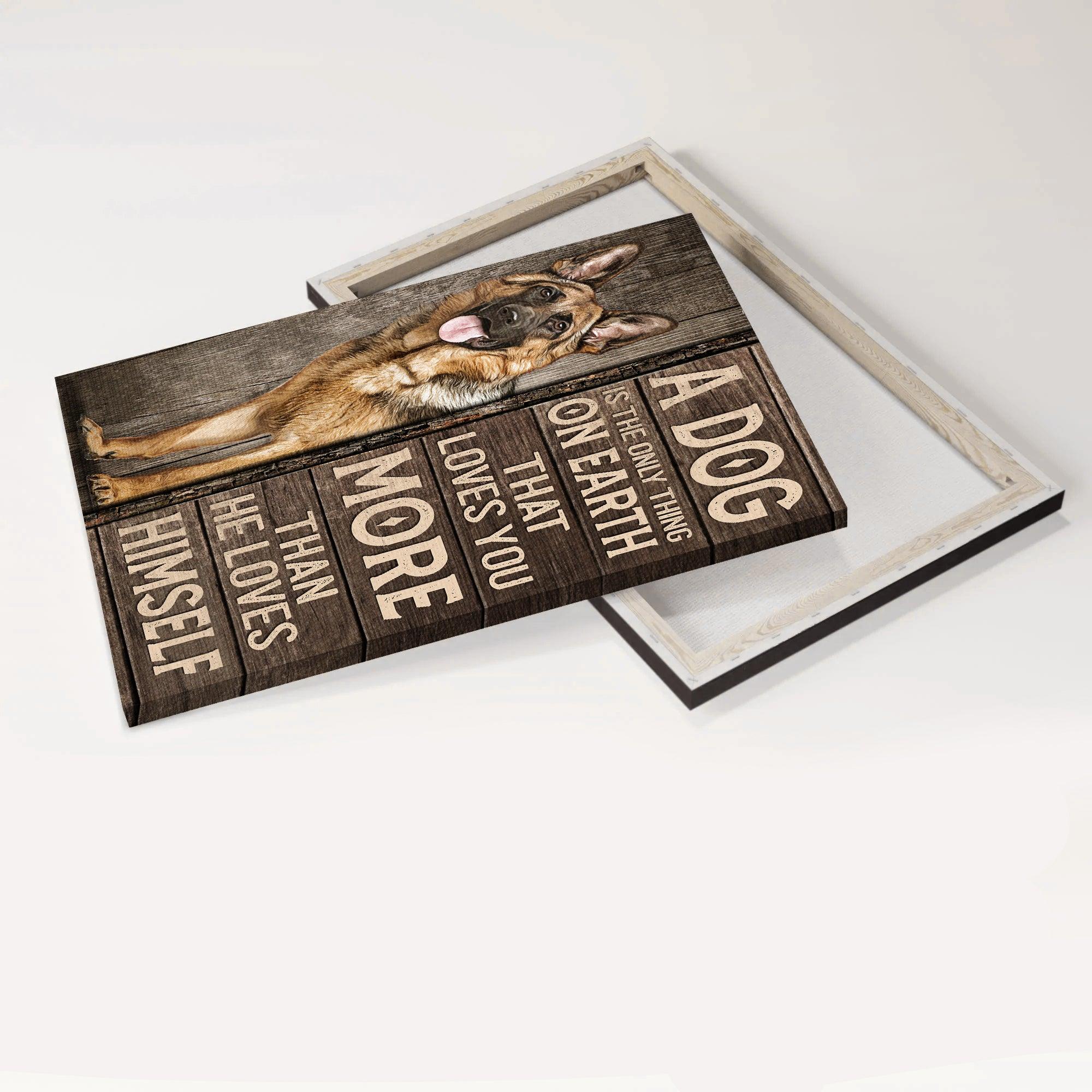 German Shepherd Portrait Canvas - German Shepherd Drawing, A Dog Loves You More Than He Loves Himself - Gift For German Shepherd Lovers, Dog Lovers - Image 5