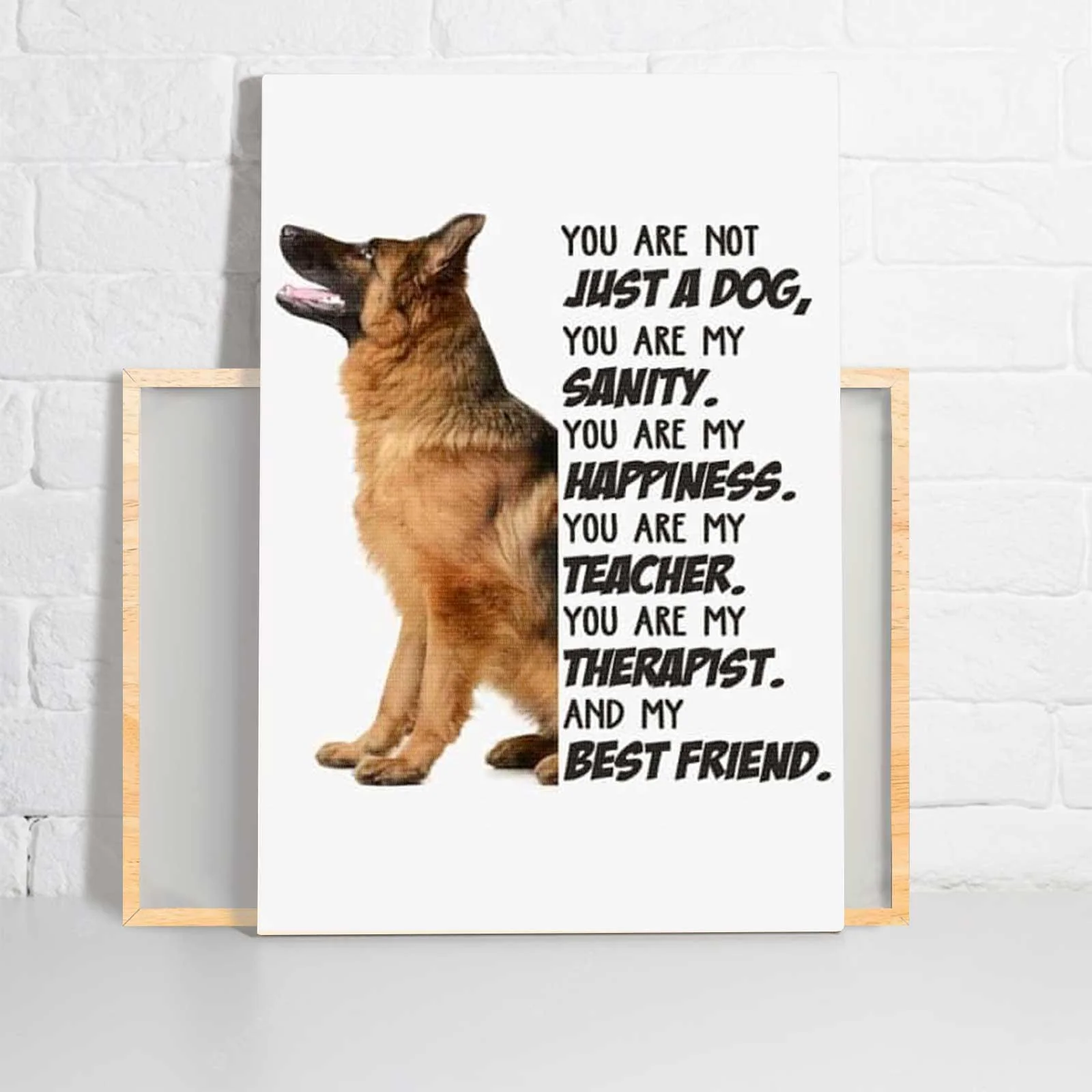 German Shepherd Portrait Canvas -  You Are Not Just A Dog Premium Wrapped Canvas - Perfect Gift For Dog Lover, German Shepherd Lover - Image 2