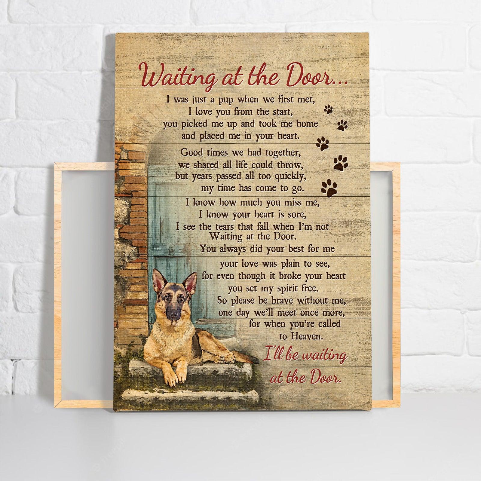 German Shepherd Premium Wrapped Portrait Canvas - German Shepherd, Waiting At The Door - Perfect Gift For German Shepherd Owner, Dog Lovers - Image 2
