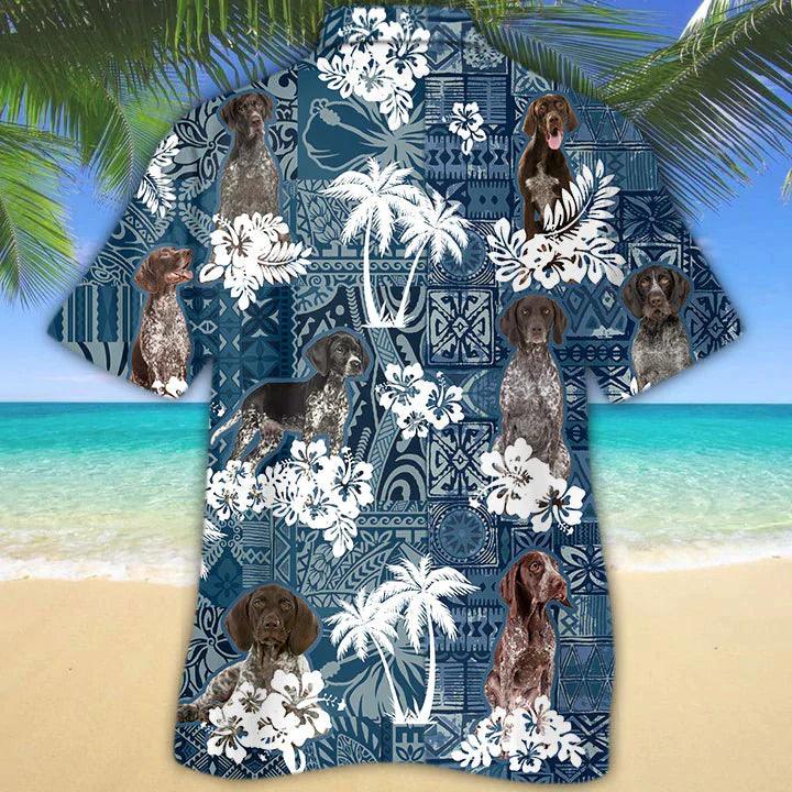 German Shorthaired Pointer Hawaiian Shirt - Palm Tree Hawaiian Shirt - Perfect Gift For Friend, Family - Image 2