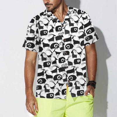 Goat Hawaiian Shirt, Goat And Ram Seamless Pattern Aloha Shirt For Men - Perfect Gift For Men, Husband, Boyfriend, Friend, Family - Image 4